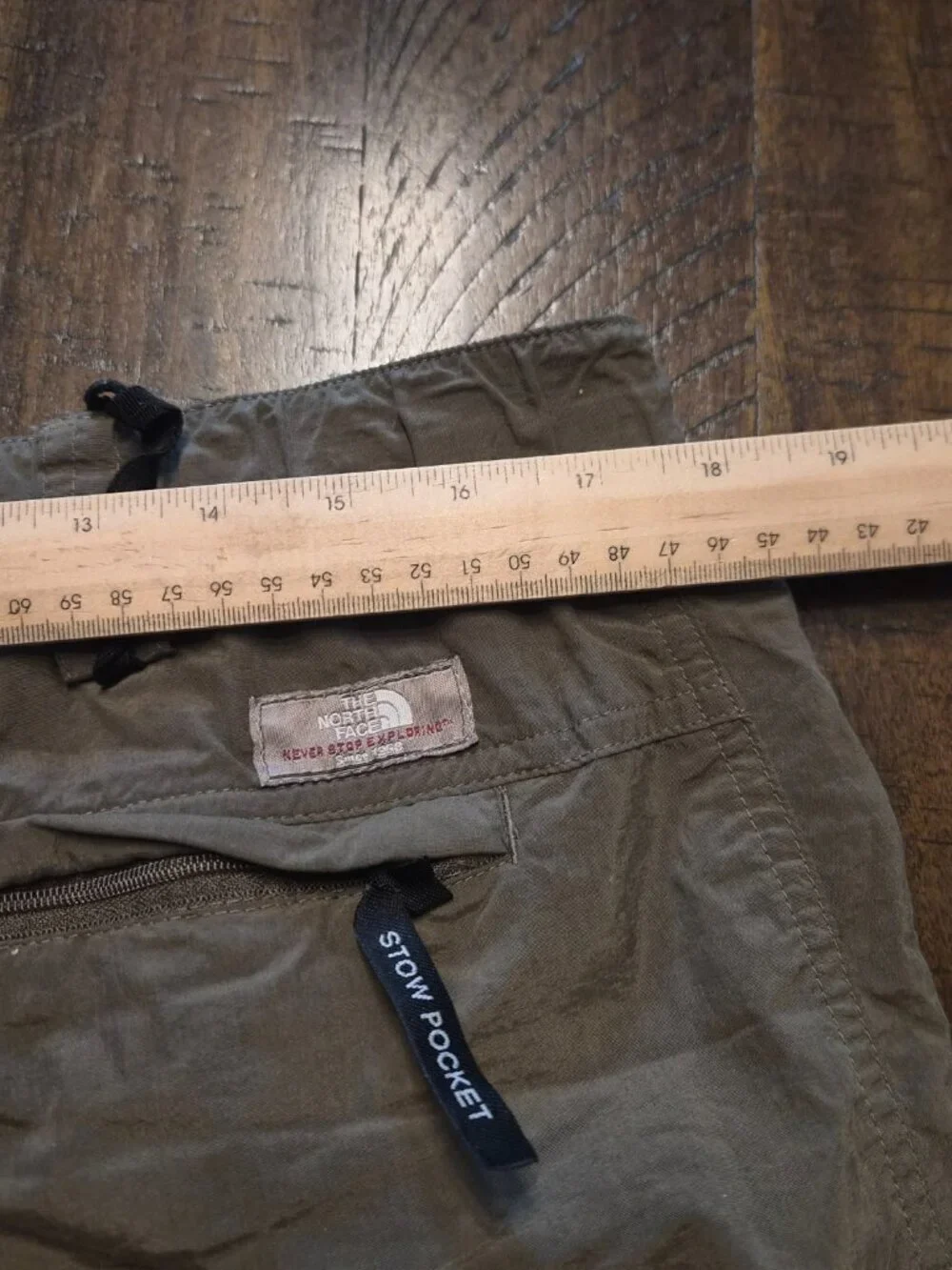 The North Face Cargo Pants Men XL Brown Nylon Convertible Shorts Hiking G085